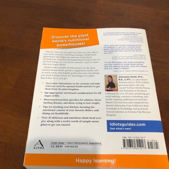 The Complete Idiot’s Guide to Plant-Based Nutrition Pre-owned Book. - Picture 5 of 11
